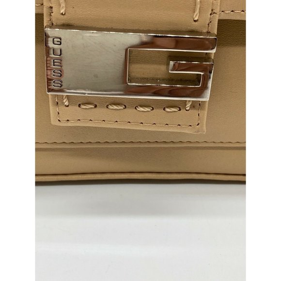 Guess Tan Stitched Silver Hardware Shoulder purse - Picture 2 of 6